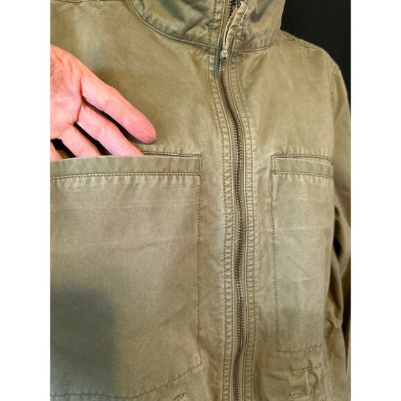 J CREW Military Green Gorpcore Streetwear Utility wear Zip Jacket M - Picture 5 of 16